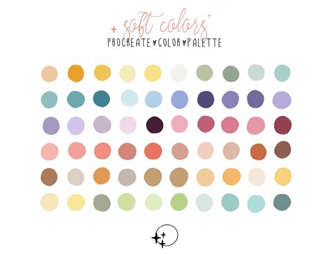 Procreate Palette Soft Colors By Fox Shop Thehungryjpeg
