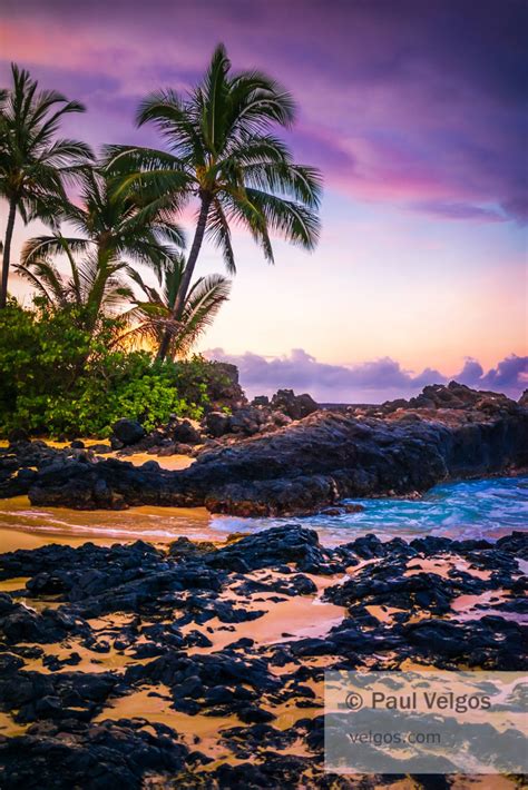 Maui Decor Makena Cove Secret Beach Sunrise Print Paako Etsy