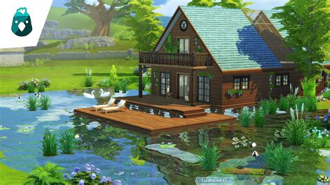 Summer Lake House 🦆 Sims 4 Cottage Living Speed Build Youtube