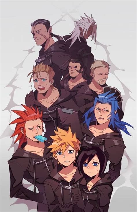 an image of some anime characters with different hair colors and hairstyles all in black