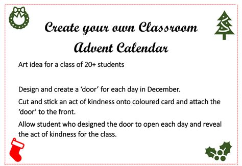 mash christmas classroom advent calendar