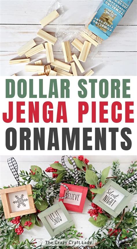 Diy Jenga Christmas Ornaments Dollar Tree Tumbling Tower Craft Dollar