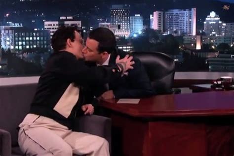 Johnny Depp Kisses Jimmy Kimmel After Promising ‘transcendence Is Going To Make The World ‘get