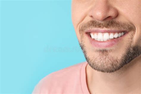 Smiling Man With Perfect Teeth On White Background Stock Photo Image