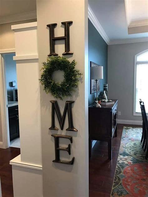 Home Decor Letter Decor H O M E Use A Wreath As The O