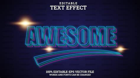 Premium Vector Awesome 3d Text Effect Template