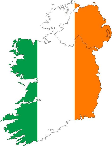Ireland Flag Map Irish Country Sticker For Sale By Inspired Images