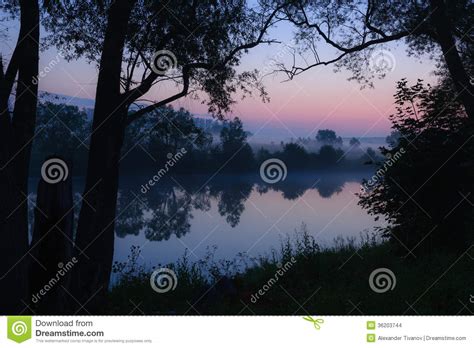 Morning Mist On River Stock Photo Image Of Landscape