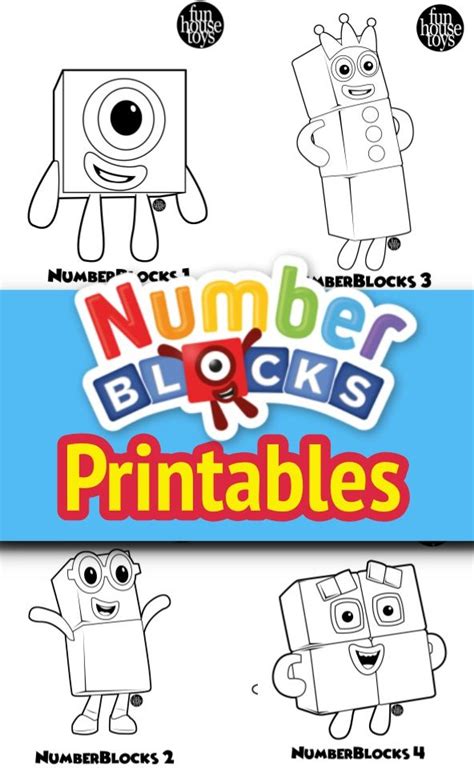 Fun House Toys Numberblocks 2 Toddler Coloring Book Printable