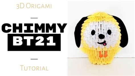 Chimmy Bt21 3d Origami Tutorial Youtube