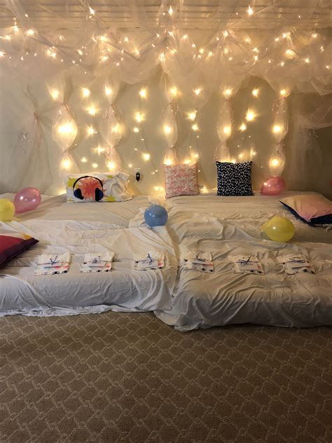 Slumber Party Ideas Canopy Lites Birthday Party Girls Sleepover