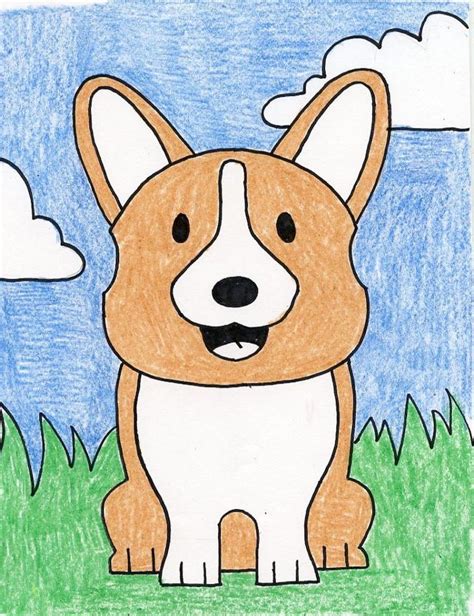 Easy Drawings Of Dogs For Kids See More Ideas About Cute Dog Drawing