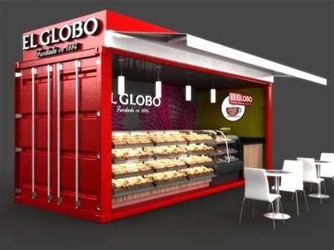 Mobile Container Café For El Globo By Maverick Studio Via Behance