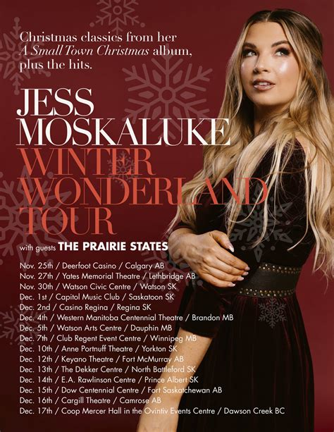 Jess Moskaluke Announces The 2023 Winter Wonderland Tour Jess Moskaluke