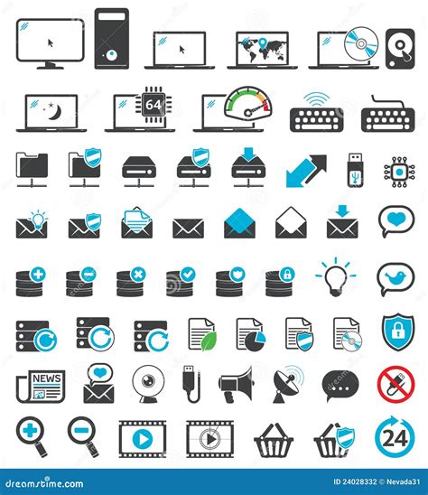 Computer Icons Set Stock Illustration Illustration Of File 24028332