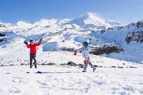 Kid Doing Snow Fight Stock Photo Download Image Now Istock