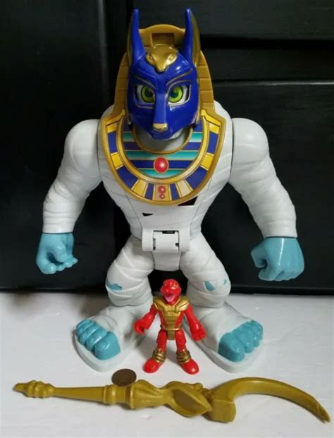 FISHER PRICE IMAGINEXT Mummy King 10 Figure With Gold Staff Red