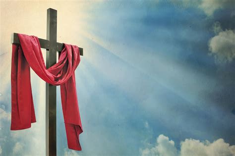Download Jesus Cross Red Cloth Wallpaper