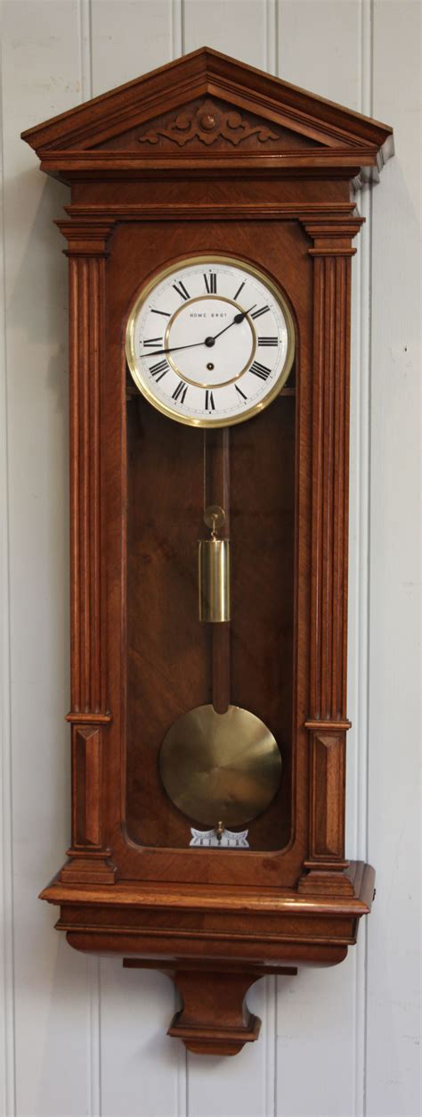 Antiques Atlas Slender Walnut Vienna Regulator Wall Clock