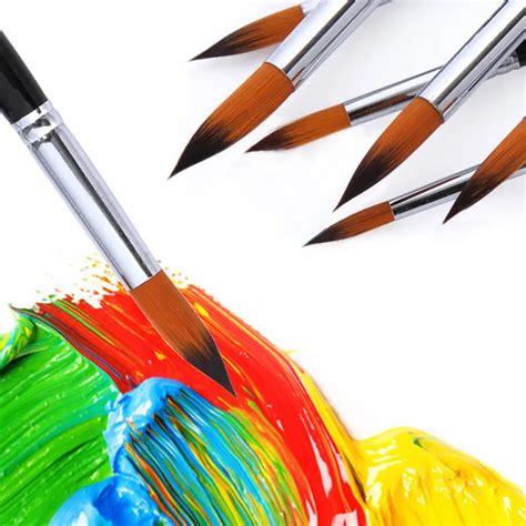 9 Pcs Professional Watercolor Paint Brushes Set Nylon Paint Brush For