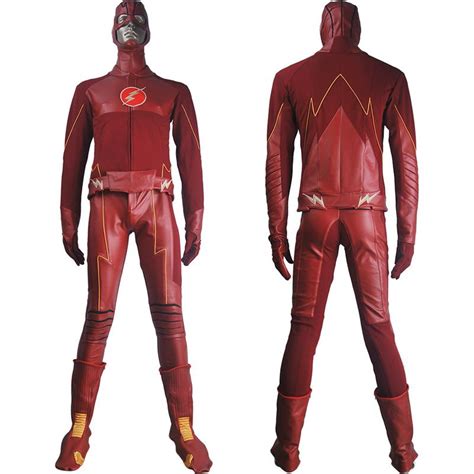 Men Boys The Flash Season 4 Barry Allen Flash Cosplay Costume Justice