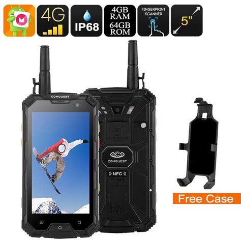 Conquest S8 Rugged Phone 2017 Edition 4g Android 60 Ip68 Gps Ir