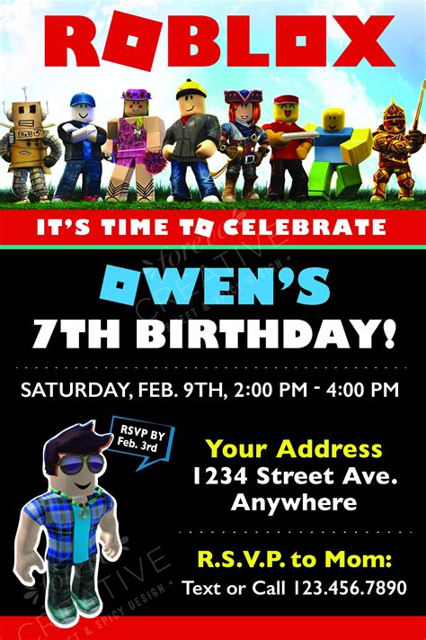 Roblox Birthday Party Invitation Digital Download Easy To Etsy Canada