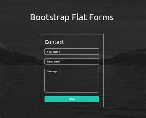Bootstrap Flat Forms Behance