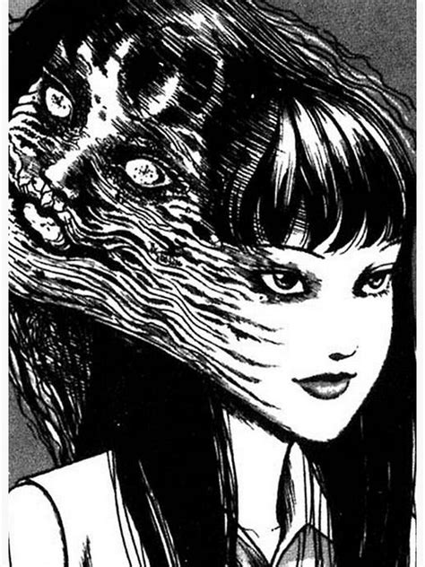 Junji Ito Two Faces Art Print For Sale By Weloveanime Redbubble