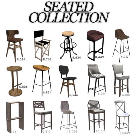 The Seated Collection Is Available For All Types Of Stools And Chairs