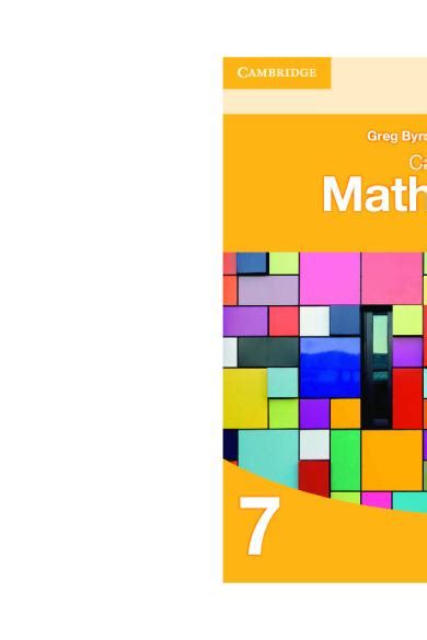 Download Cambridge Checkpoint Mathematics Coursebook 7 By Greg Byrd