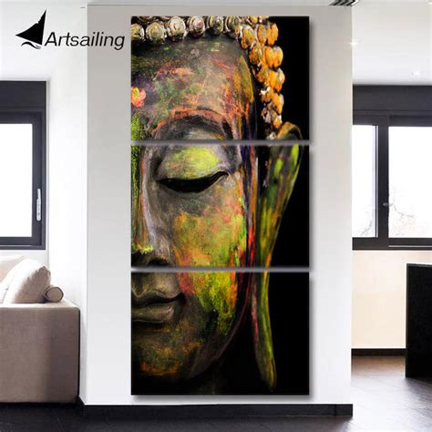 Artsailing Wall Art Hd Print 3 Piece Canvas Buddha Painting Modular