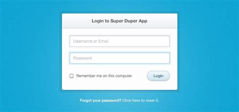 Clean And Simple Login Form Psd Free Psd Download Freeimages