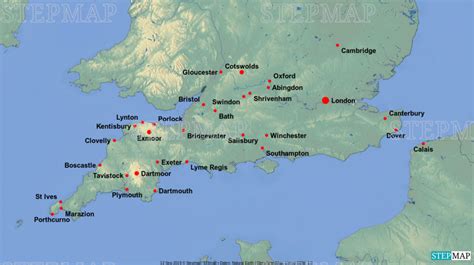 Stepmap Southern England Landkarte Für England