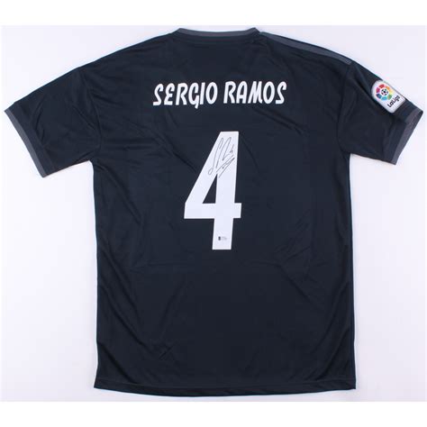Sergio Ramos Signed Real Madrid Jersey Beckett Coa Pristine Auction