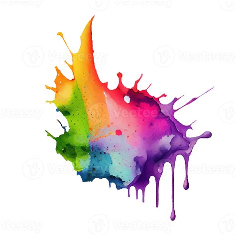 Watercolor Stain In Colorful 21179782 Png