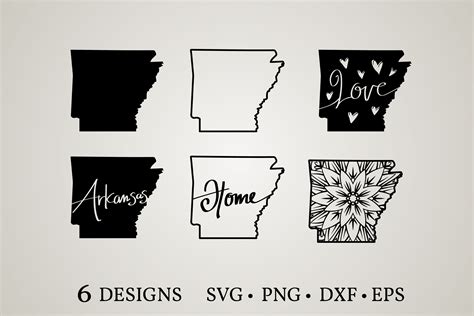 12 Designs Arkansas State Svg Bundle Cricut Arkansas Svg Cut Files
