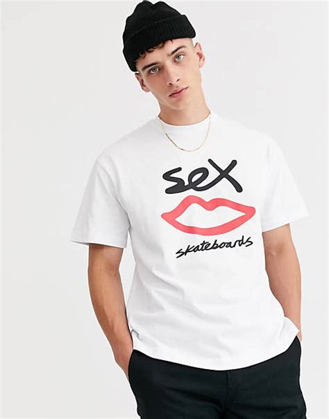 Sex Skateboards T Shirt à Logo Blanc Asos