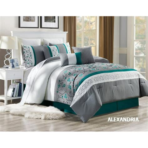 Unique Home 7 Piece Alexandria Ruffled Bed In A Bag Clearance Bedding