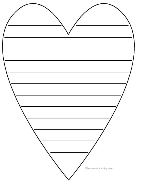 Heart Shape Poem Printable Worksheet