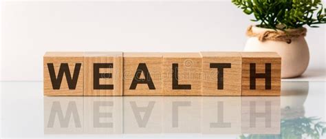 Word Wealth Written On Wood Blocks Concept Stock Image Image Of