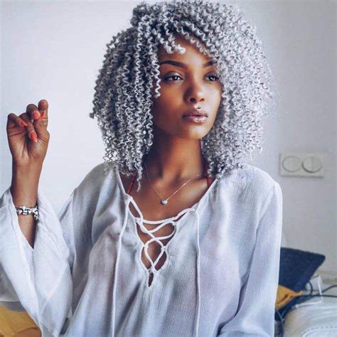 Hair extension expression pre braiding hair synthetic kanekalon braiding hair from $4.00. Love the color! | Gray hair beauty, Curly hair styles ...