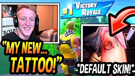 Tfue Wins A Solo Game While He Is Getting A Default Skin Tattoo Live