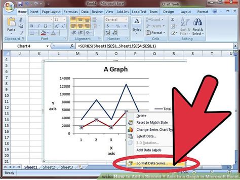 Select the chart that you want to add axis label. How to Add a Second Y Axis to a Graph in Microsoft Excel ...