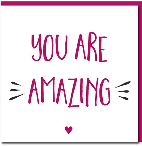 You Are Amazing Card Pink Strawberry