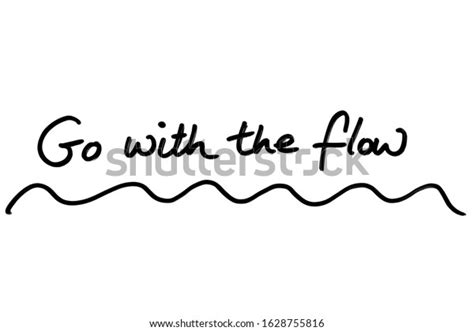 Go Flow Handwritten On White Background Stock Illustration 1628755816