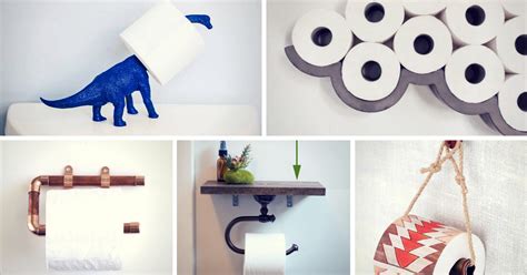 Paint this in a matching or even a contrasting color to make it stand out. 15 Totally Unusual DIY Toilet Paper Holders | Homelovr