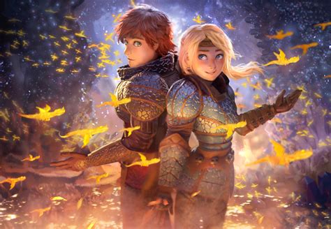 Hiccup And Astrid Hidden World 4k Ultra Hd By Andy Liong