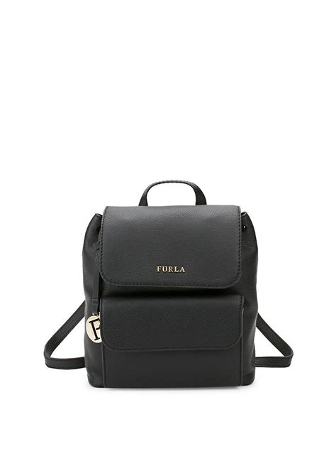 Furla Noemi Leather Mini Backpack In Black Lyst