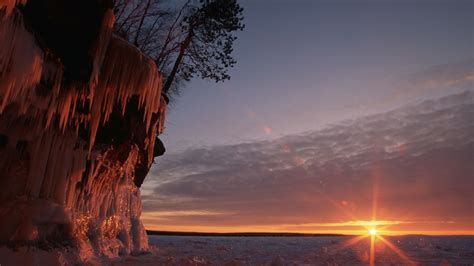 Wisconsin Ice Cave Lake Superior 1920x1080 Wallpaper